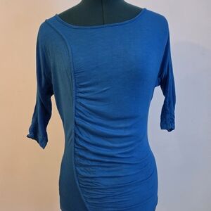 Stylish Blue Long Sleeve Women's Top